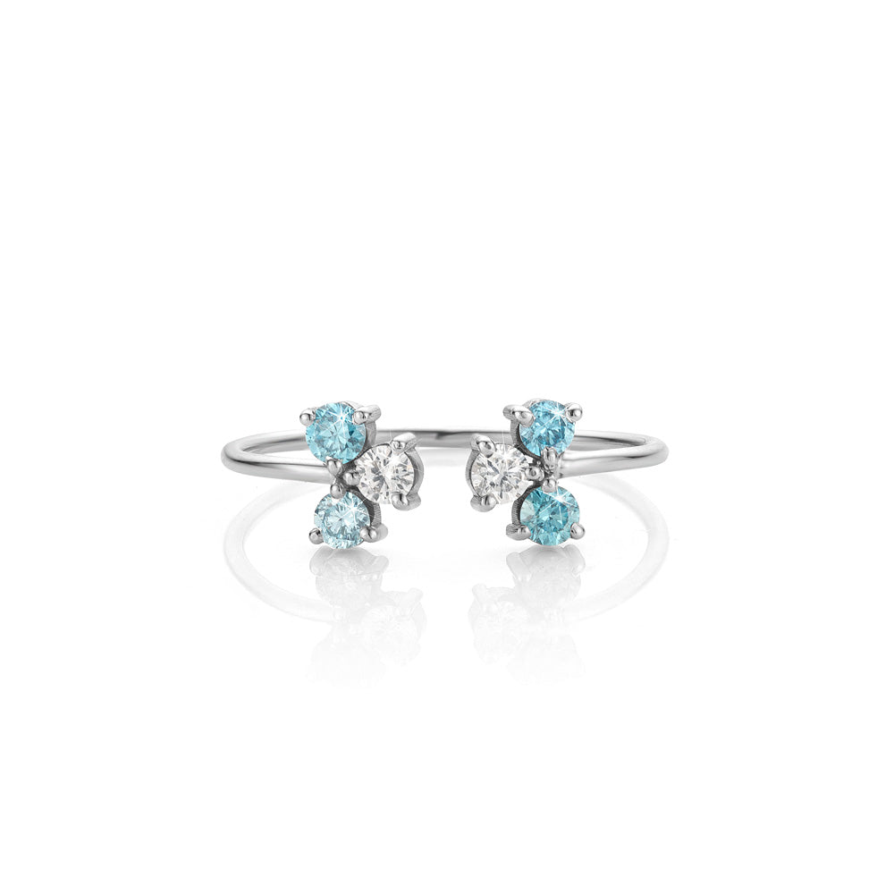 Twin Heavenly Ring with Fancy Colored Diamonds